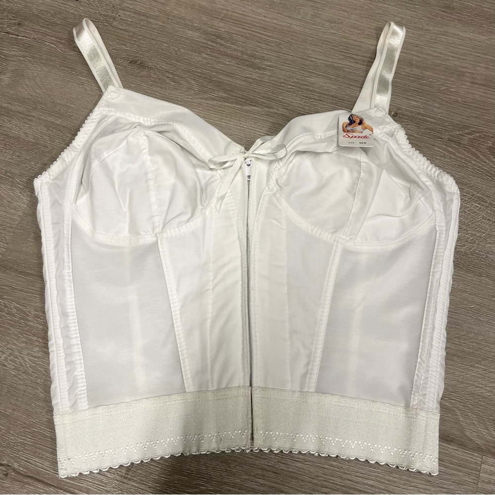 vintage white corset by spade size 36B Y2K/2000s era new with tags